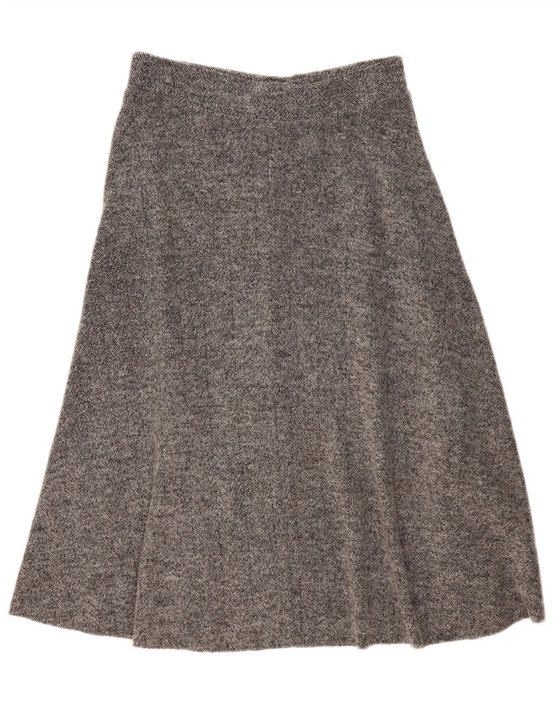 Zara Falda Midi Acampanada Grande W32 Gris Espiga