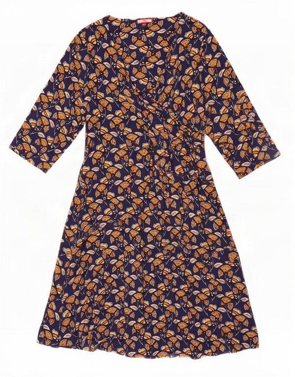 Joe Browns Vestido acampanado de manga 3/4 para mujer UK 46 Grande Azul marino Floral