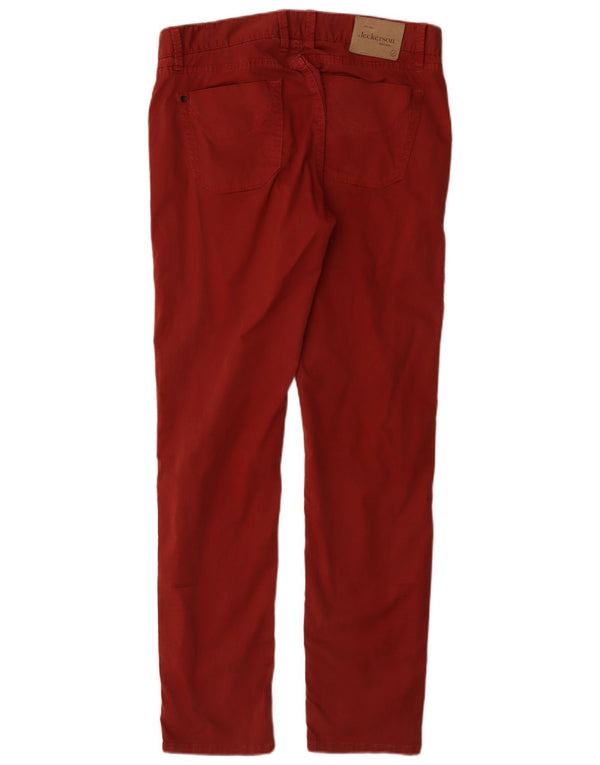 Jeckerson - Pantalones informales ajustados para mujer W34 L33 de algodón rojo