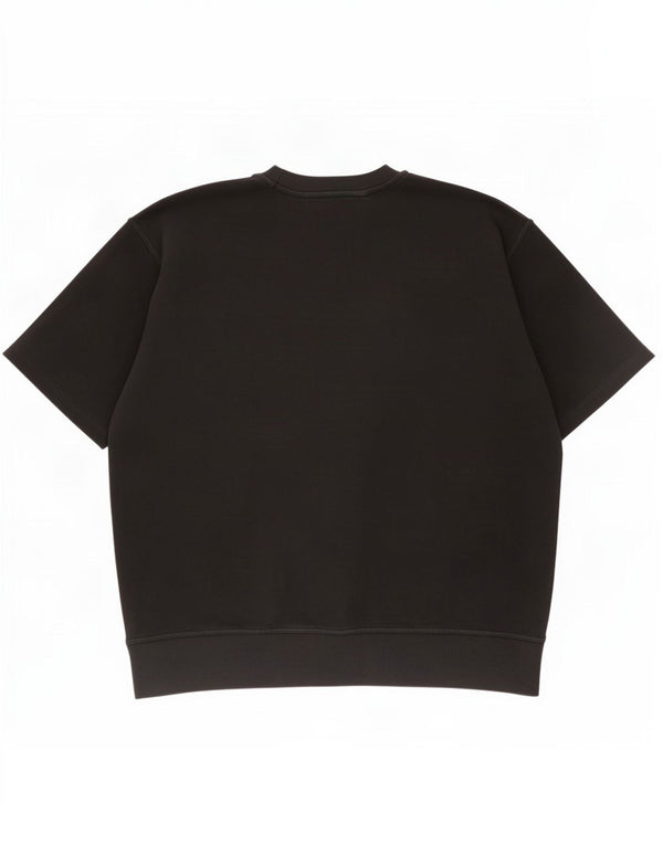 Zara Hombre Sudadera Manga Corta Jumper XL Negro Algodón
