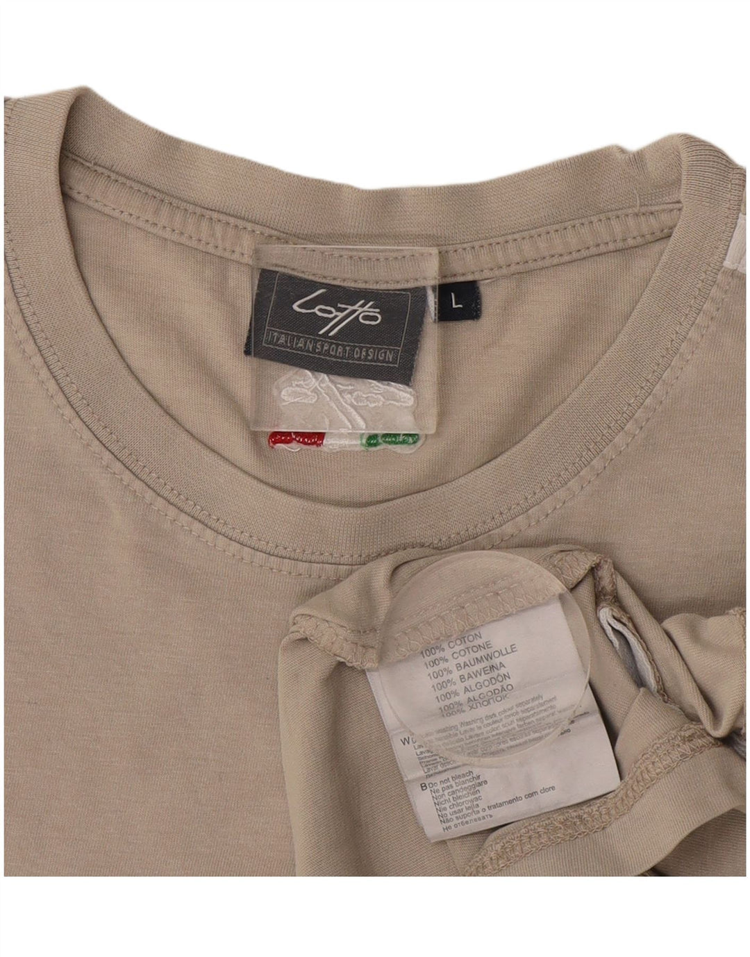 Camiseta Lotto Hombre Top Grande Gris Algodón