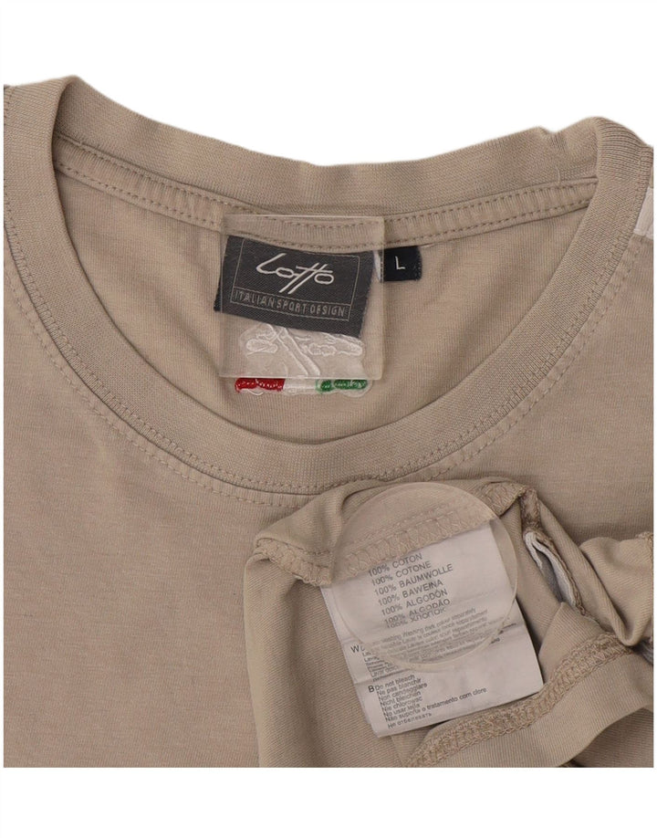 Camiseta Lotto Hombre Top Grande Gris Algodón