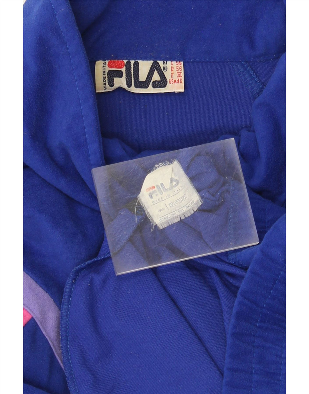 Fila Chaqueta de chándal para hombre IT 56 XL Poliéster con bloques de color azul
