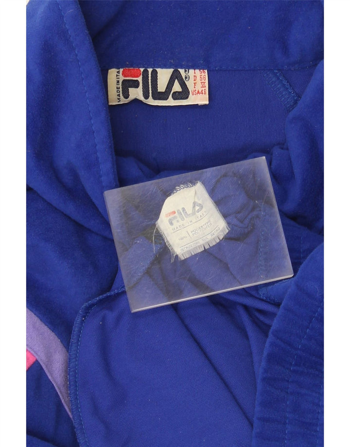 Fila Chaqueta de chándal para hombre IT 56 XL Poliéster con bloques de color azul