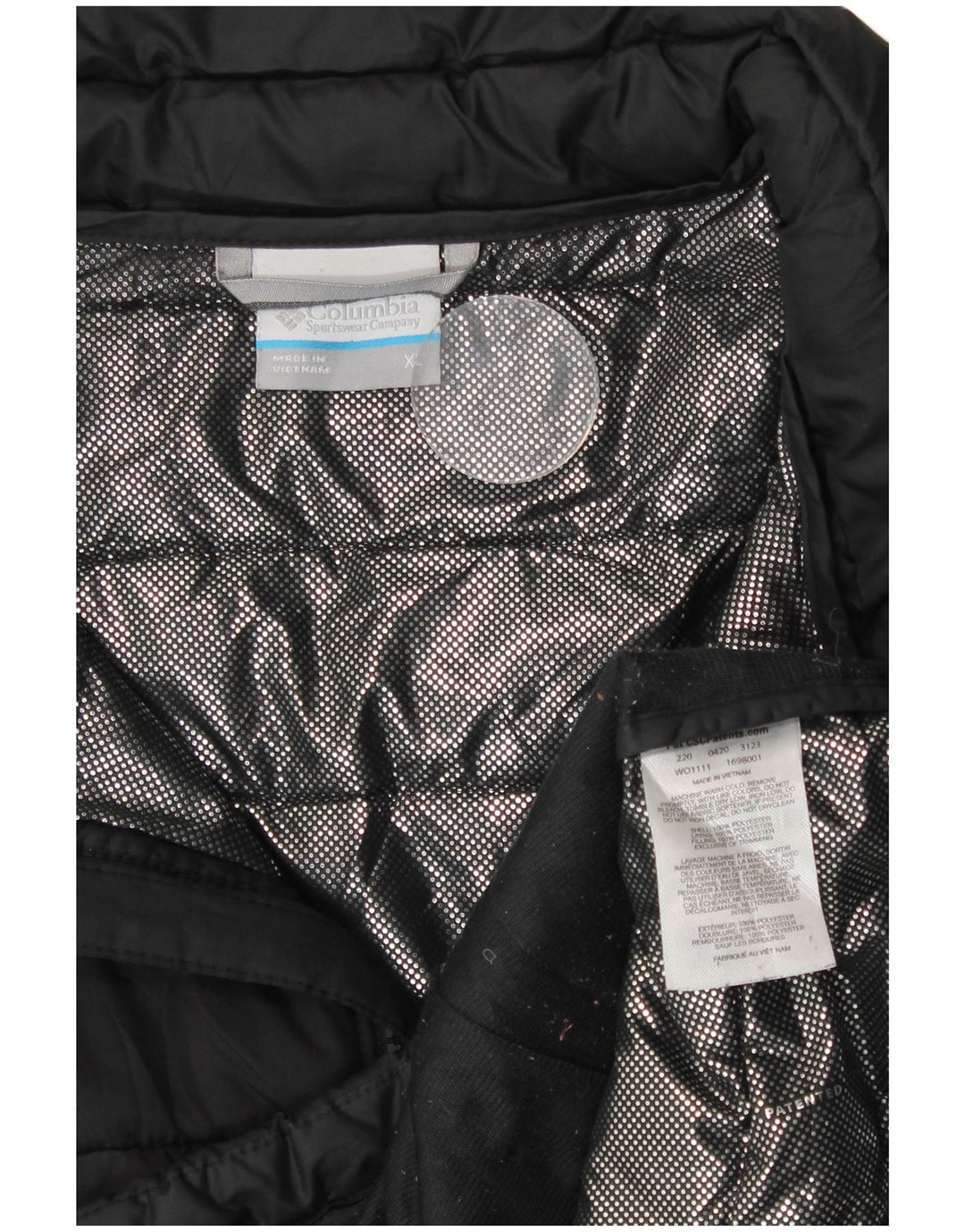 Columbia Chaqueta acolchada para hombre ES 42 XL Poliéster negro