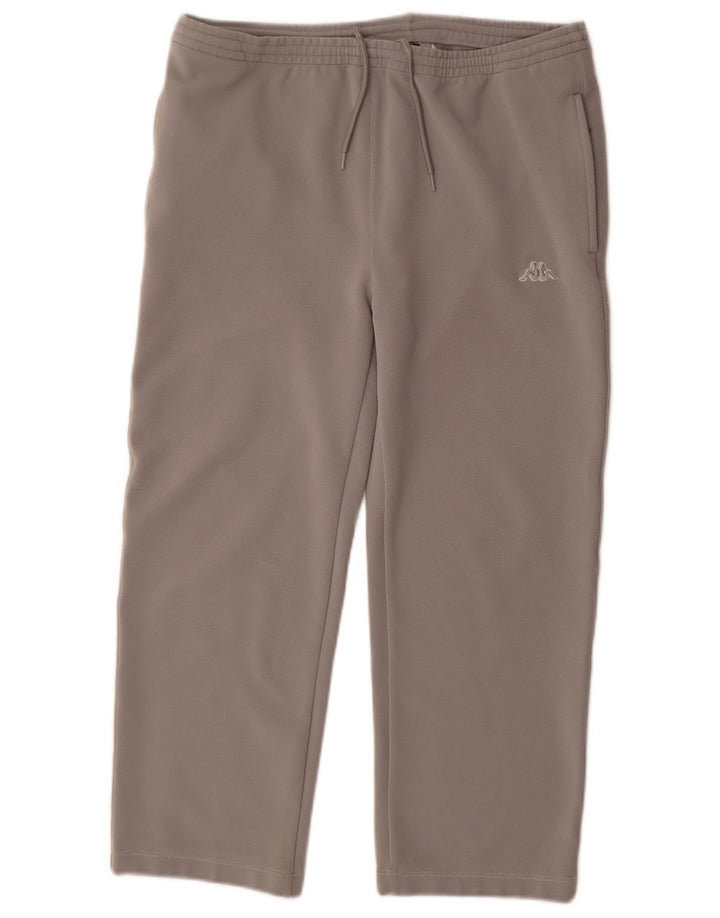 Kappa Pantalones Capri de Chándal para Mujer UK 44 Poliéster Gris Medio
