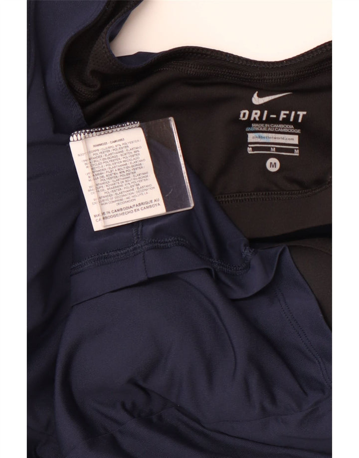 NIKE Traje de baño Dri Fit para mujer UK 40 Mediano Azul marino Colorblock Poliéster