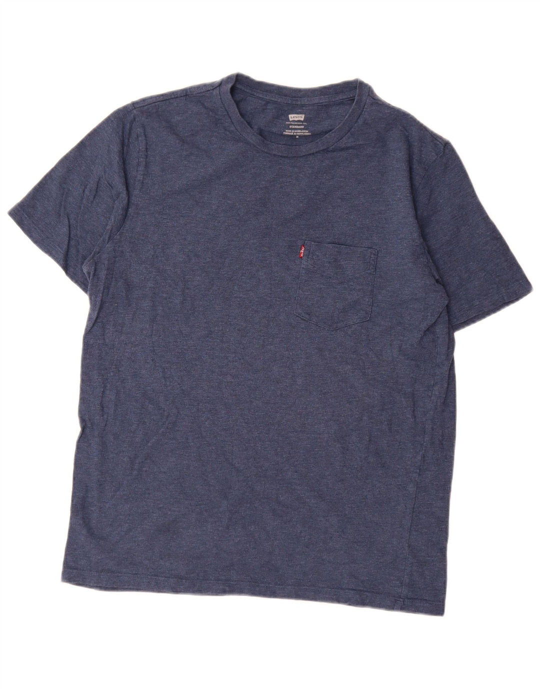 Levi's Camiseta de corte estándar para hombre, talla mediana, azul marino