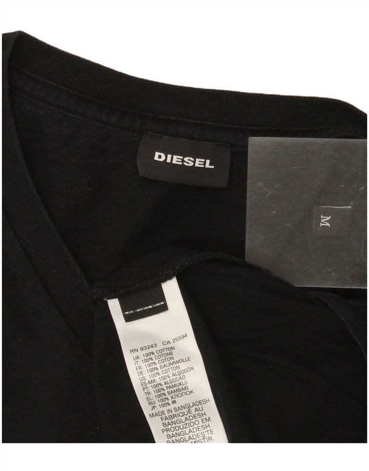 DIESEL Camiseta Top Medium Negro Algodón Hombre