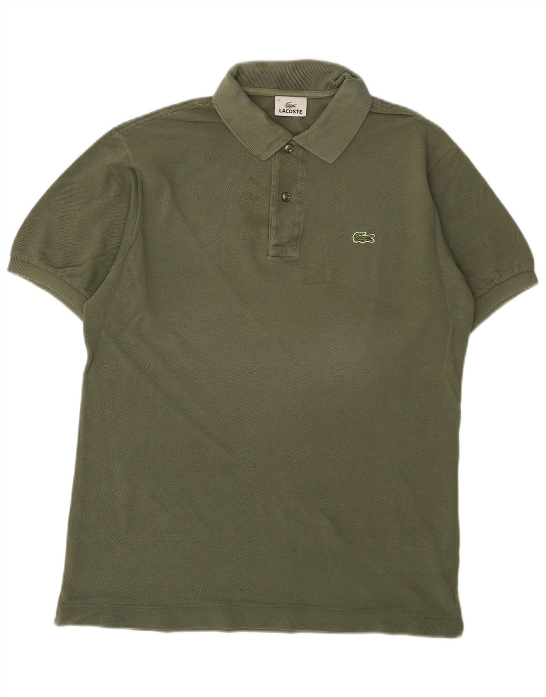 Polo Lacoste para hombre talla 4 mediano algodón caqui