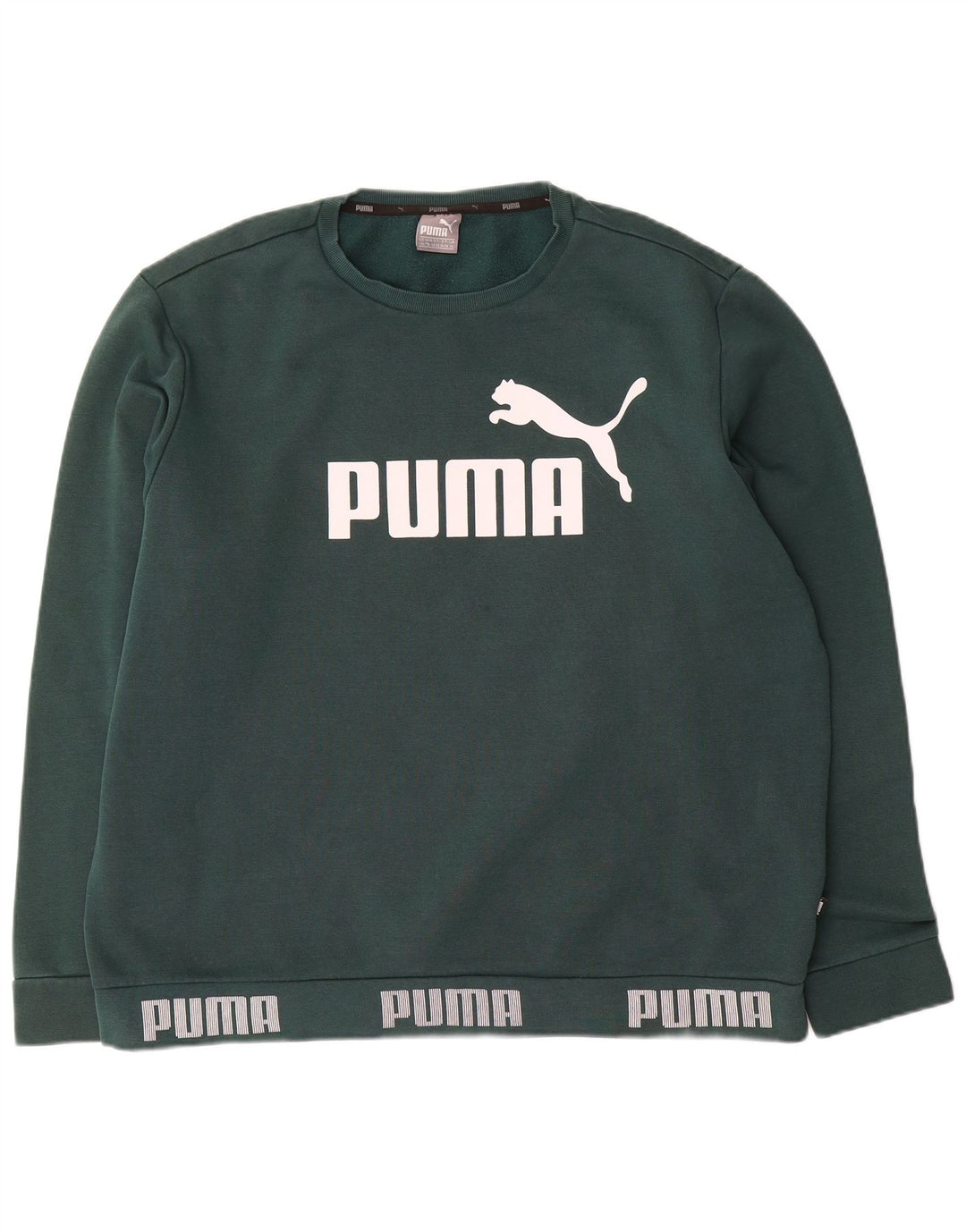 Puma Hombre Sudadera Gráfica Jumper XL Algodón Verde