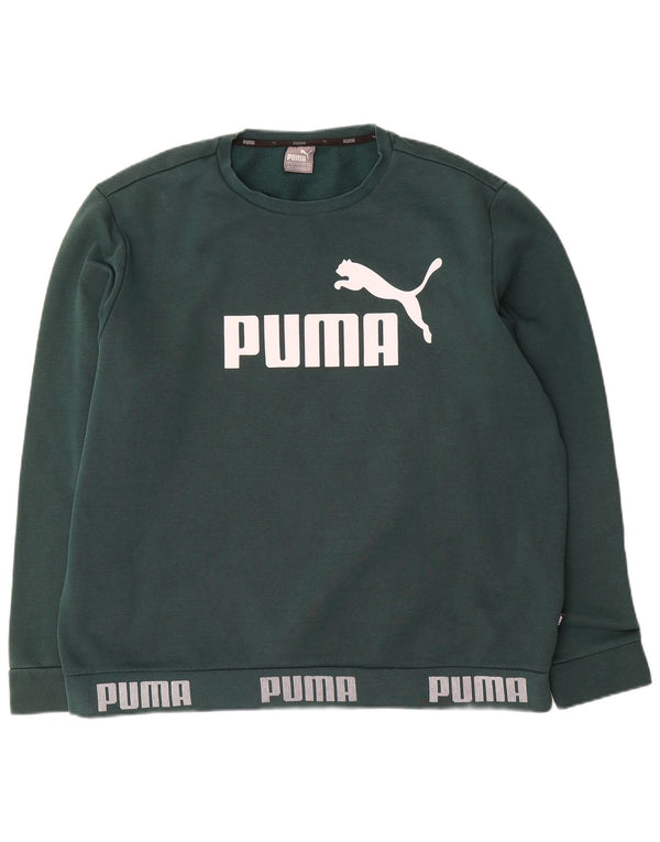 Puma Hombre Sudadera Gráfica Jumper XL Algodón Verde