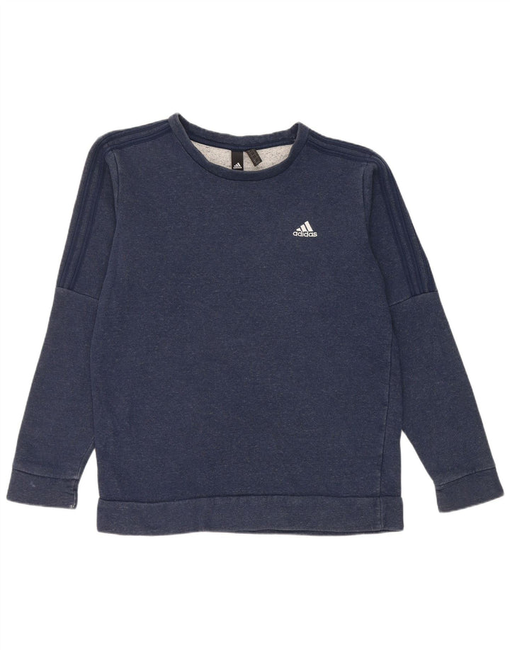 Adidas Hombre Sudadera Jumper Medium Azul Marino Algodón