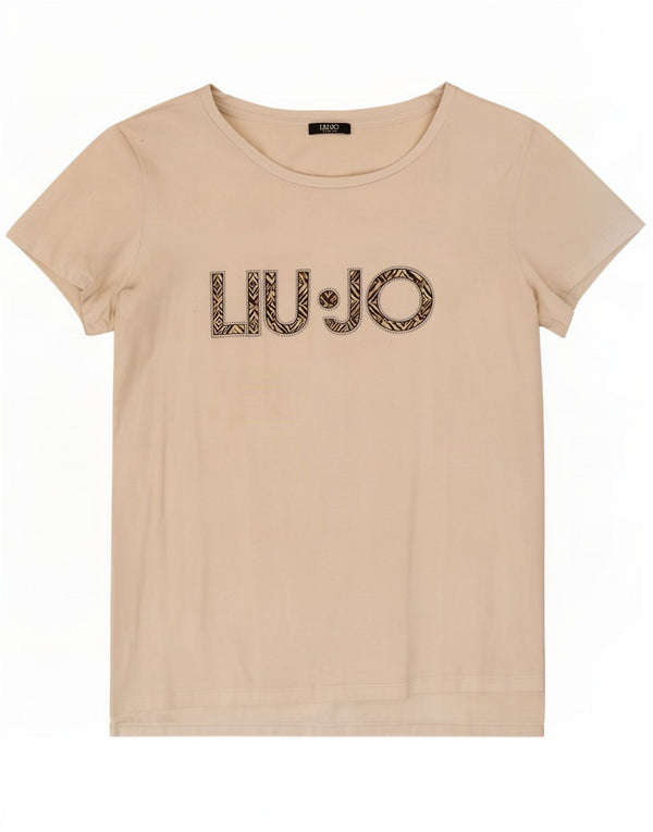 Liu Jo - Camiseta gráfica para mujer, talla 40, talla mediana, color blanco