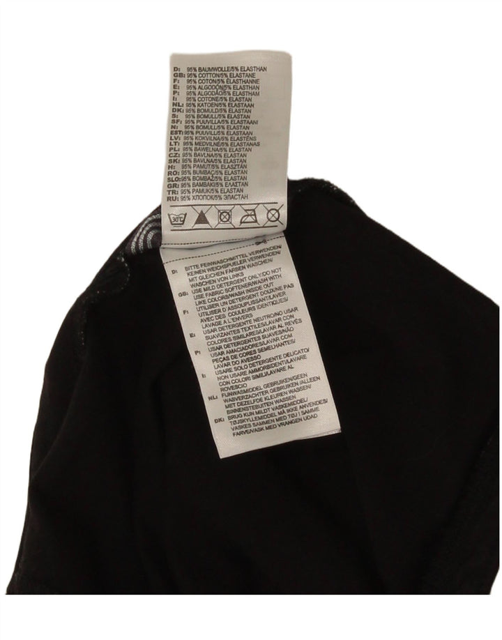 Adidas Mujer Chaleco Top UK 8 Pequeño Algodón Negro
