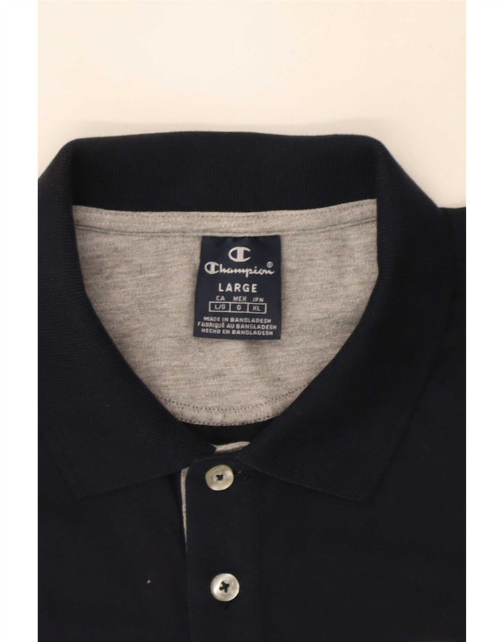 Champion Polo Gráfico Para Hombre Grande Negro