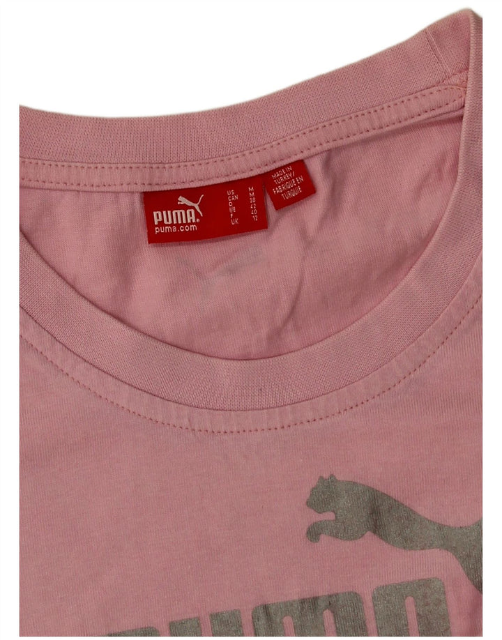 Puma Camiseta gráfica para mujer Top UK 12 Medium Pink
