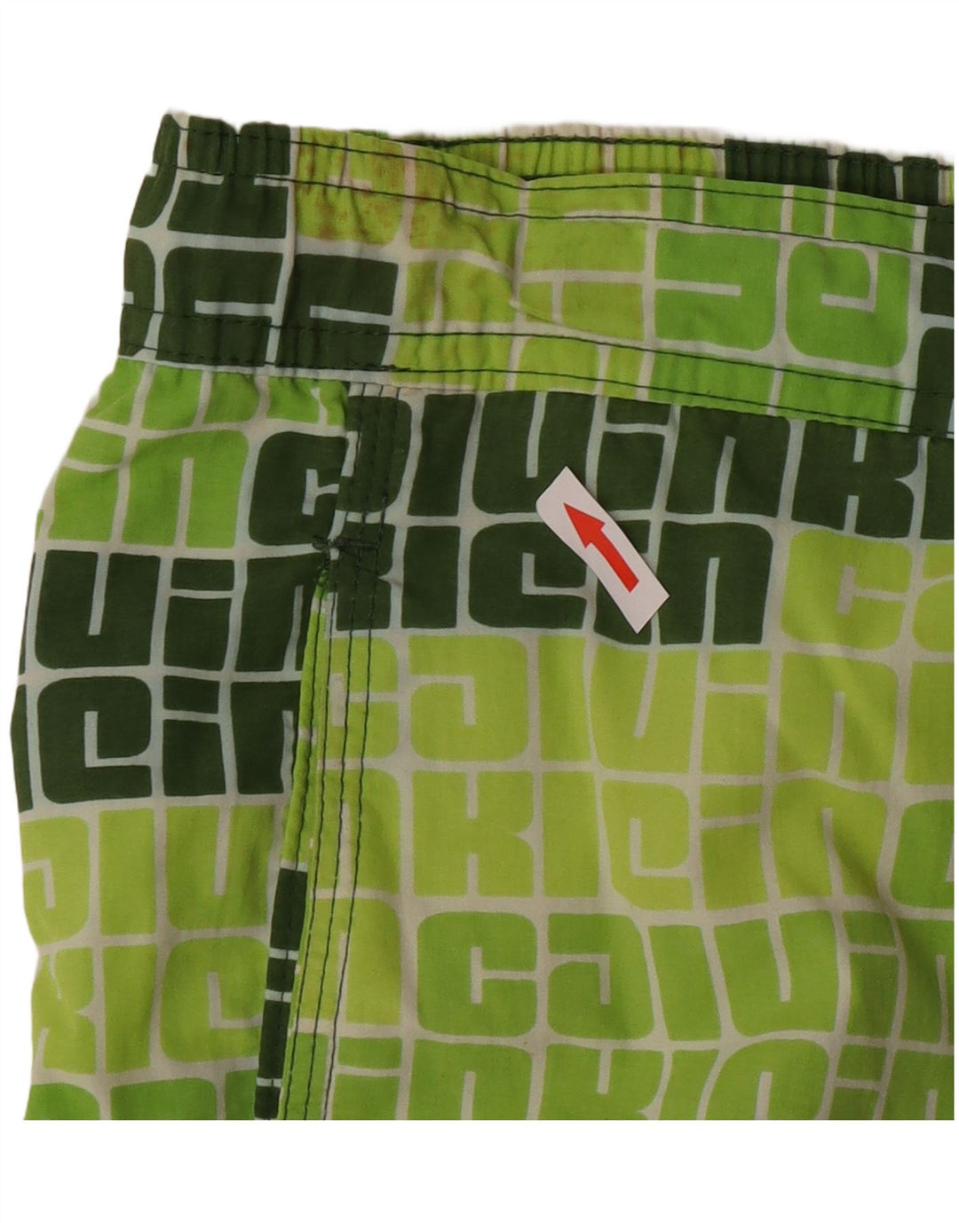 Calvin Klein Bañador con gráfico para hombre, talla grande, nailon verde