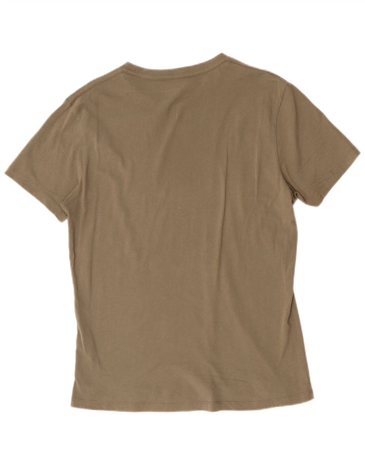 All Saints Hombre Regular Fit Camiseta Top Algodón Verde Medio