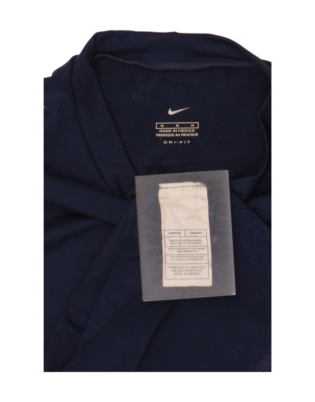 Nike Camiseta Dri Fit para mujer UK 12 Medium Azul marino Poliéster