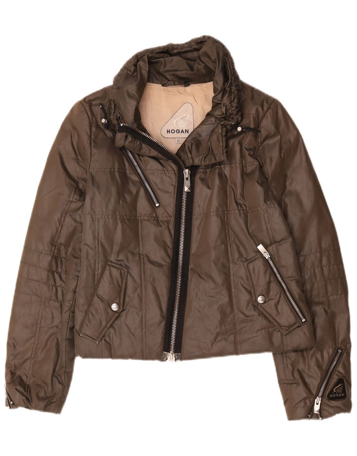 Hogan Mujer Chaqueta Acolchada IT 42 Marrón Medio Poliéster