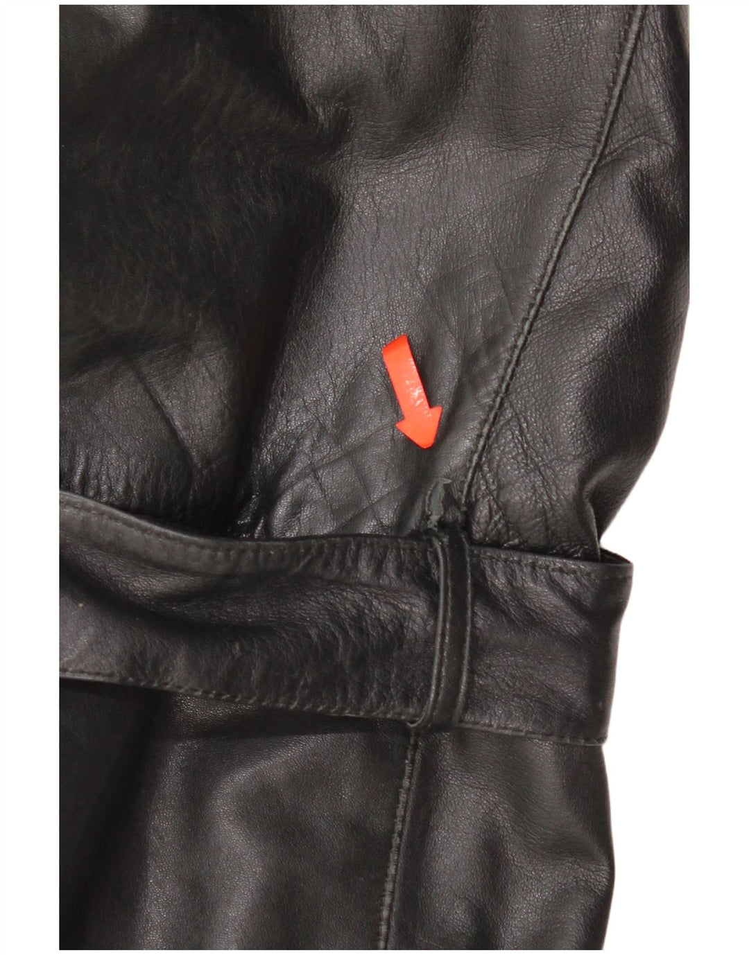 Vintage mujer chaqueta de cuero Reino Unido 16 cuero negro grande