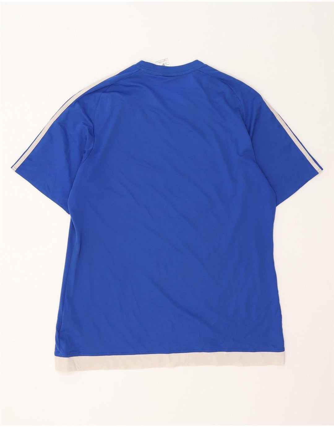 ADIDAS Camiseta Climalite para hombre Top grande azul color block poliéster