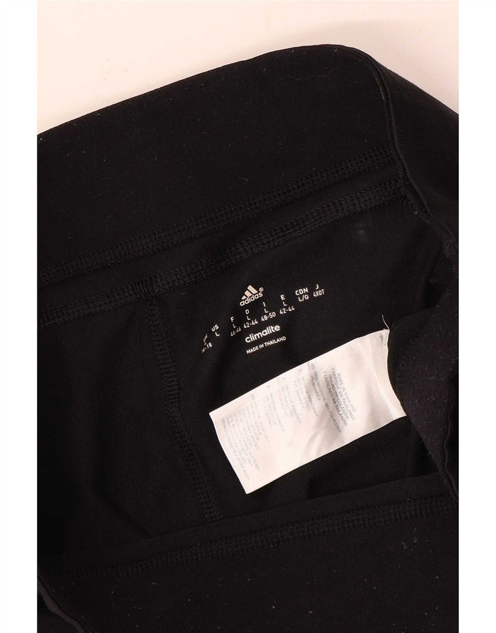 Adidas Mujer Climalite Capri Leggings UK 16/18 Grande Negro Poliéster