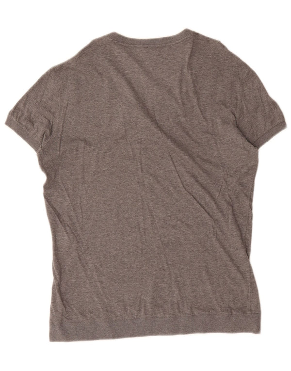 Dolce & Gabbana Hombre Camiseta Top Algodón Moteado Gris Medio