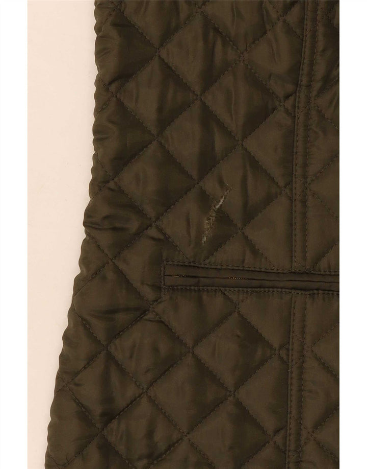Tommy Hilfiger Chaleco acolchado para mujer UK 12 Poliéster caqui mediano