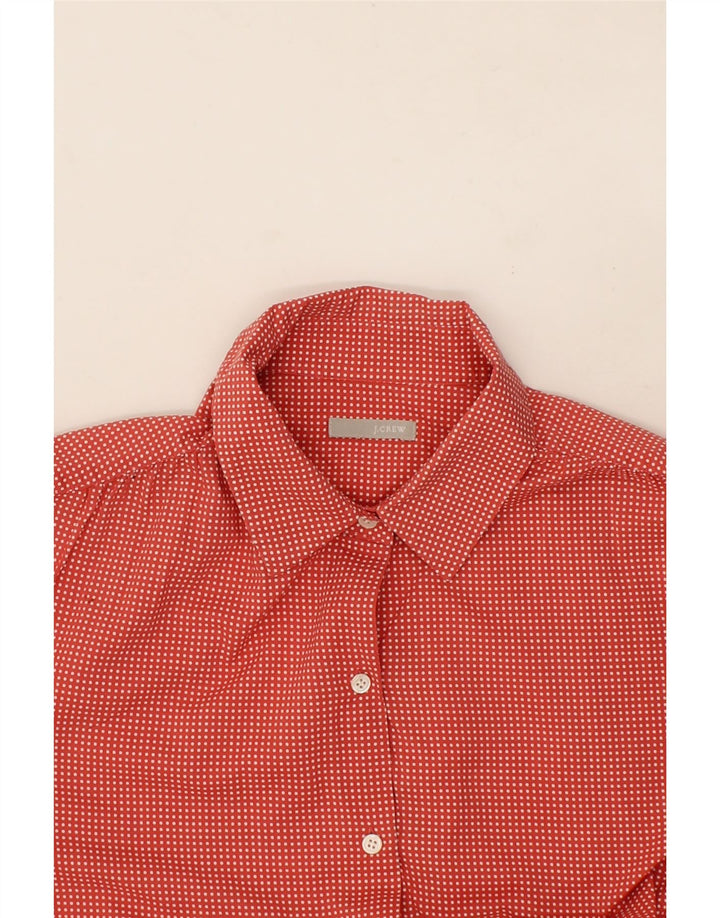 J. CREW Womens Short Sleeve Shirt UK 14 Medium Red Spotted Vintage J. Crew and Second-Hand J. Crew from Messina Hembry 