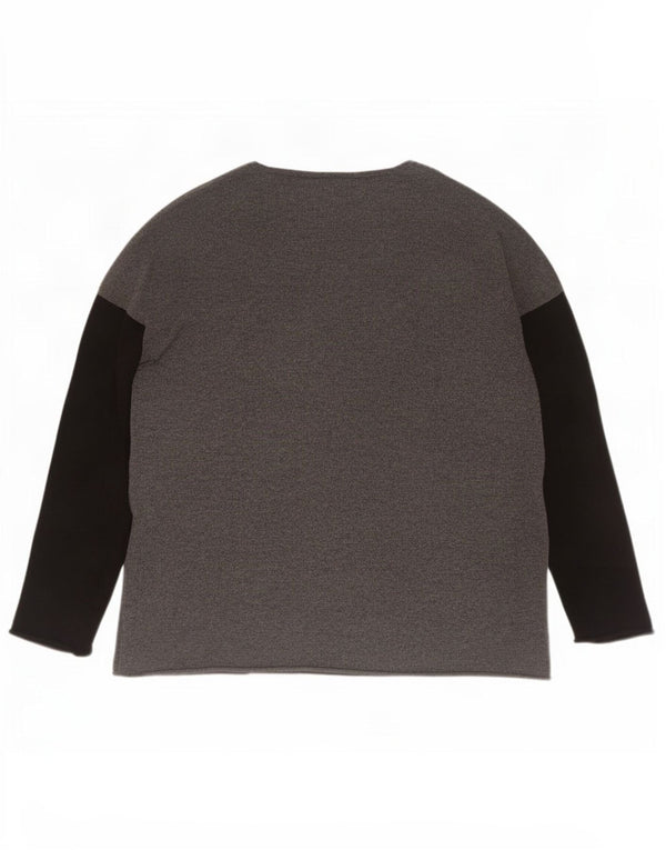 The White Company Suéter tipo jersey para mujer con cuello barco UK 44 Gris medio