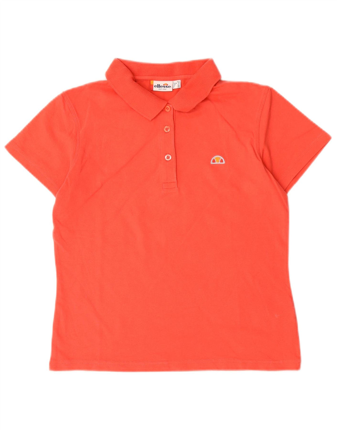 Ellesse Polo para mujer UK 42 Algodón rojo mediano