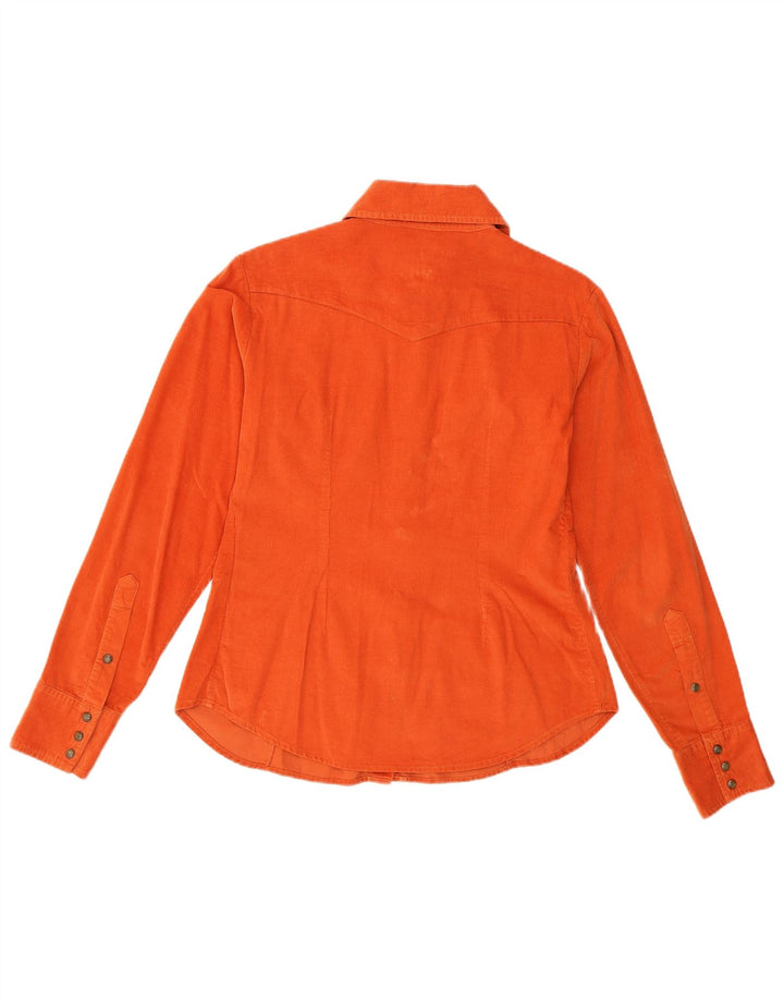 Marlboro Classics Camisa de manga larga para mujer UK 10 Small Orange Classic