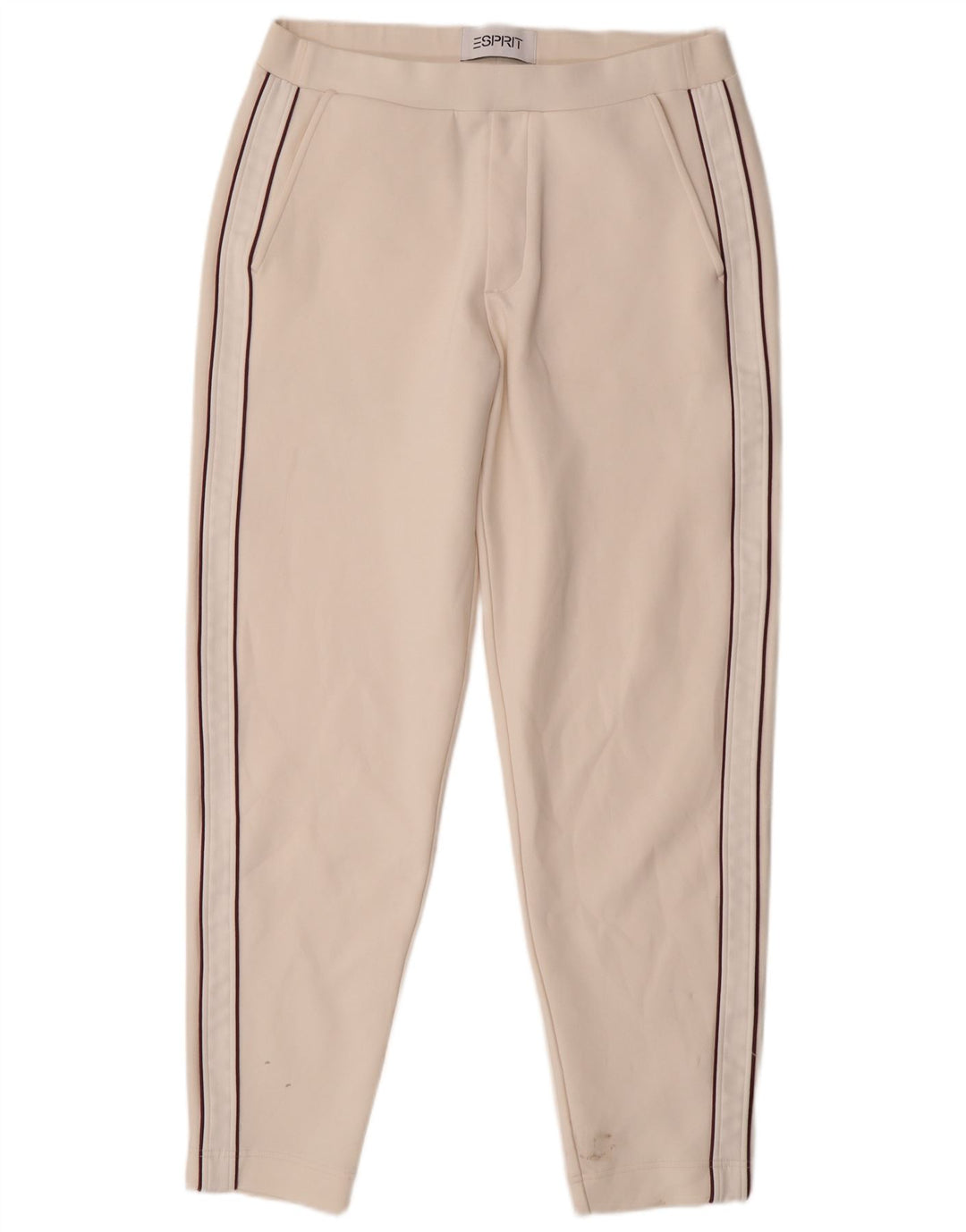 Esprit Pantalones chinos ajustados para mujer, talla grande, W32 L29, algodón blanco