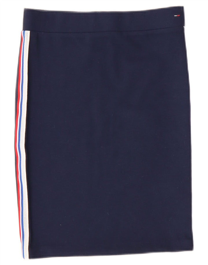 Tommy Hilfiger Falda lápiz para mujer pequeña W26 Poliéster a rayas azul marino