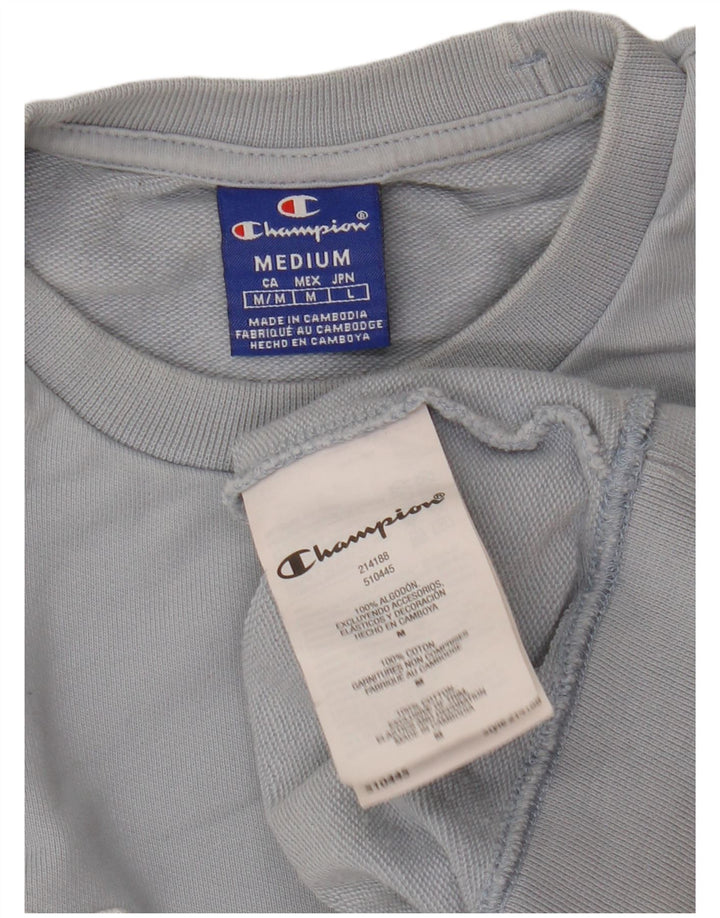 Champion Sudadera Con Estampado Gráfico Jumper De Algodón Azul Medio