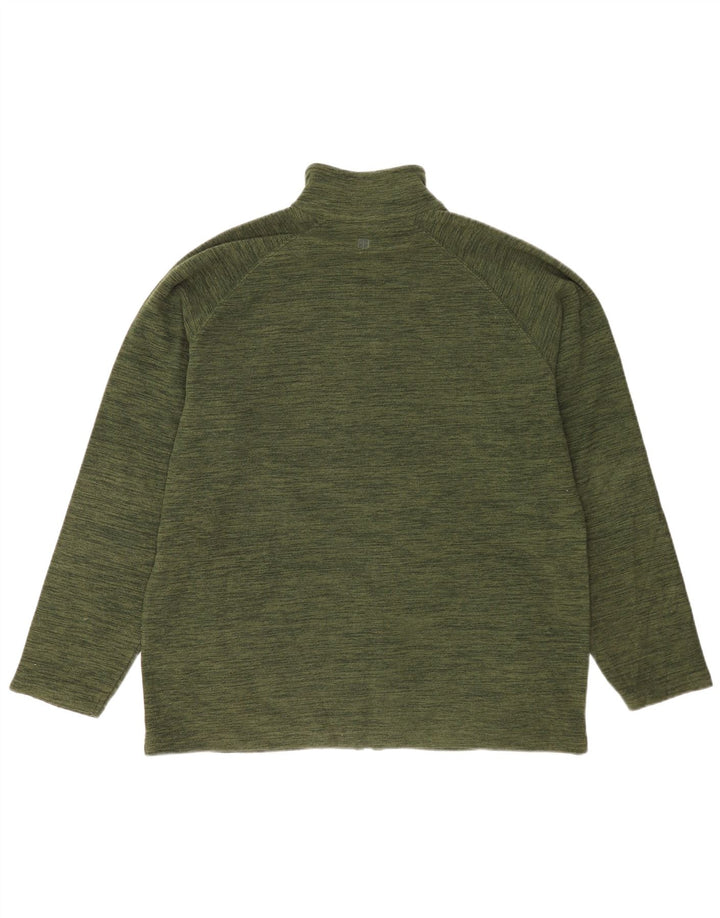 Mountain Warehouse Chaqueta polar para hombre ES 42 XL Poliéster moteado verde