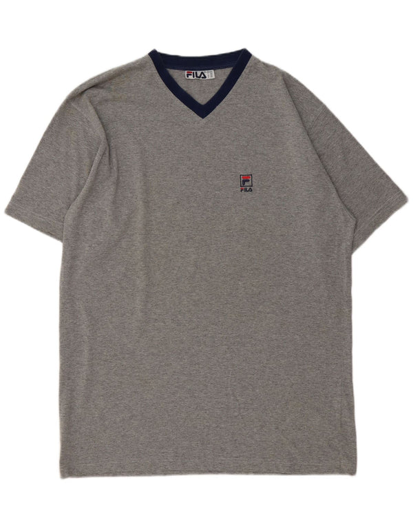 Fila Camiseta para hombre Top 2XL Algodón moteado gris