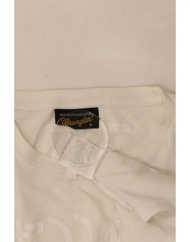 Wrangler Mens Graphic Top Manga Larga Pequeño Algodón Gris