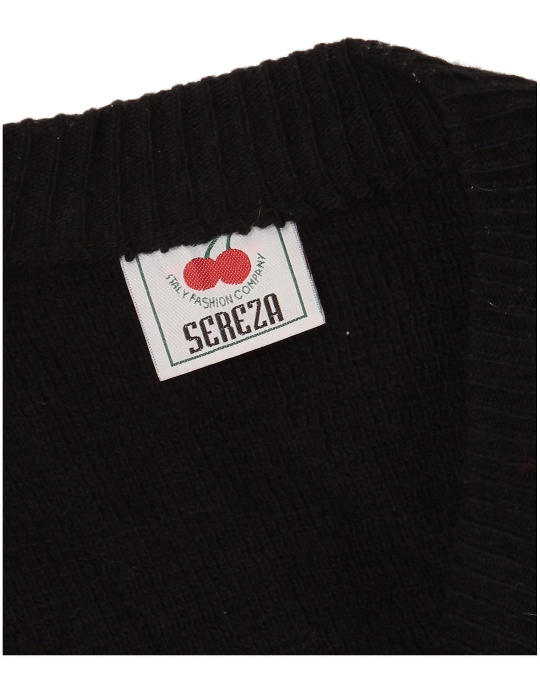 Vintage hombre cardigan suéter XL negro colorblock