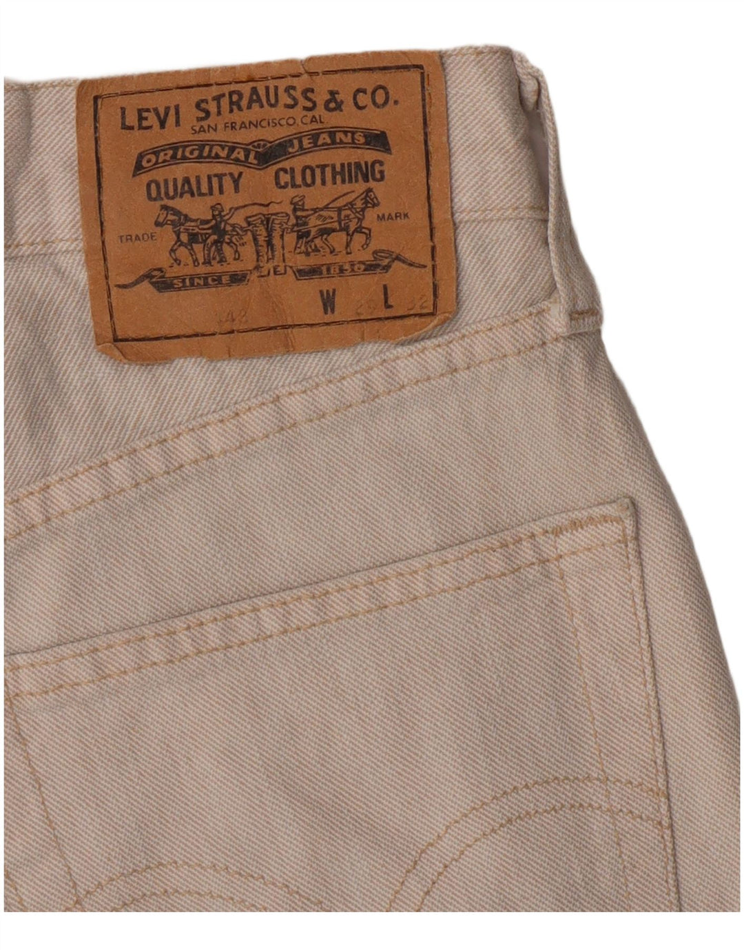 Shorts Vaqueros Levi's Mujer W29 Medium Off White