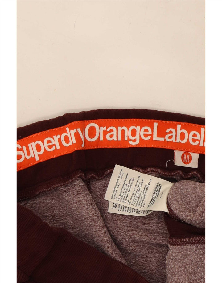 Superdry Shorts deportivos para hombre de algodón burdeos medio