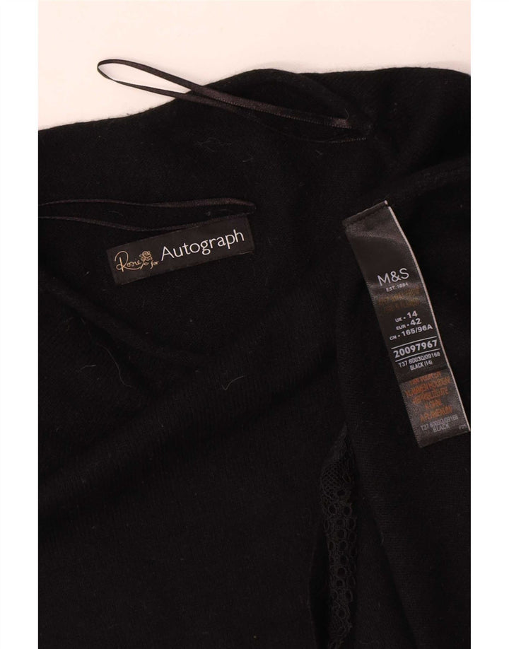 Marks & Spencer Suéter con Cuello Alto para Mujer UK 44 Grande Negro