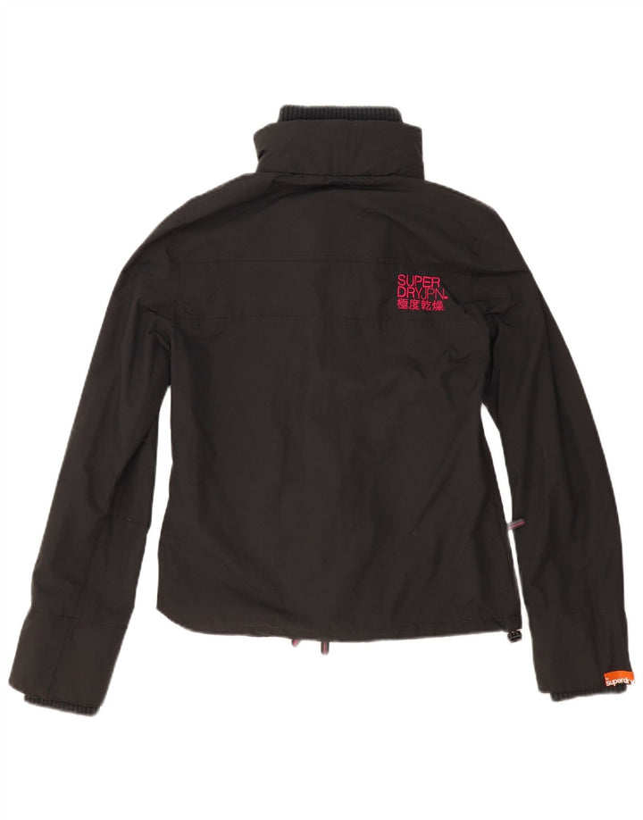 Superdry Chubasquero Mujer UK 40 Nylon Gris Medio