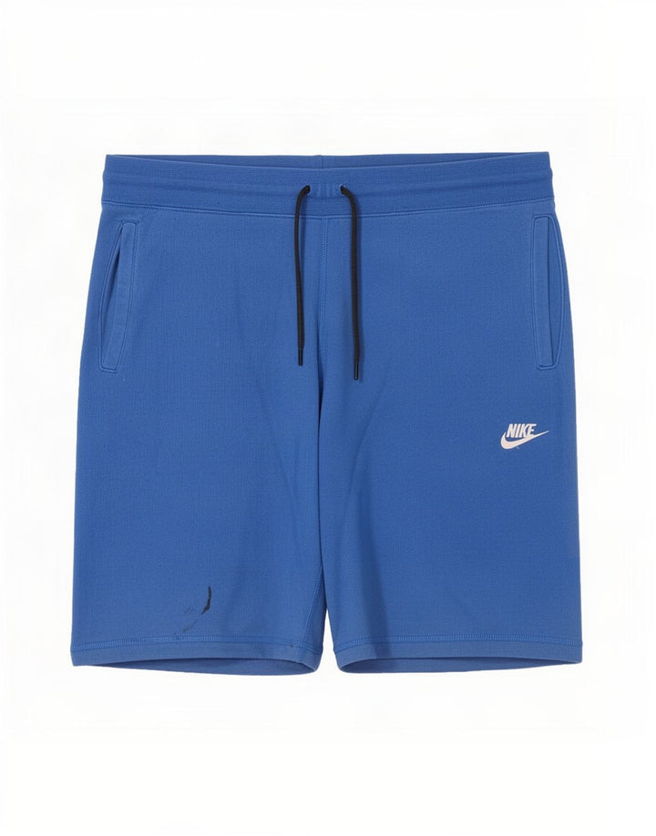 Nike - Pantalones cortos deportivos para hombre, talla grande, algodón azul