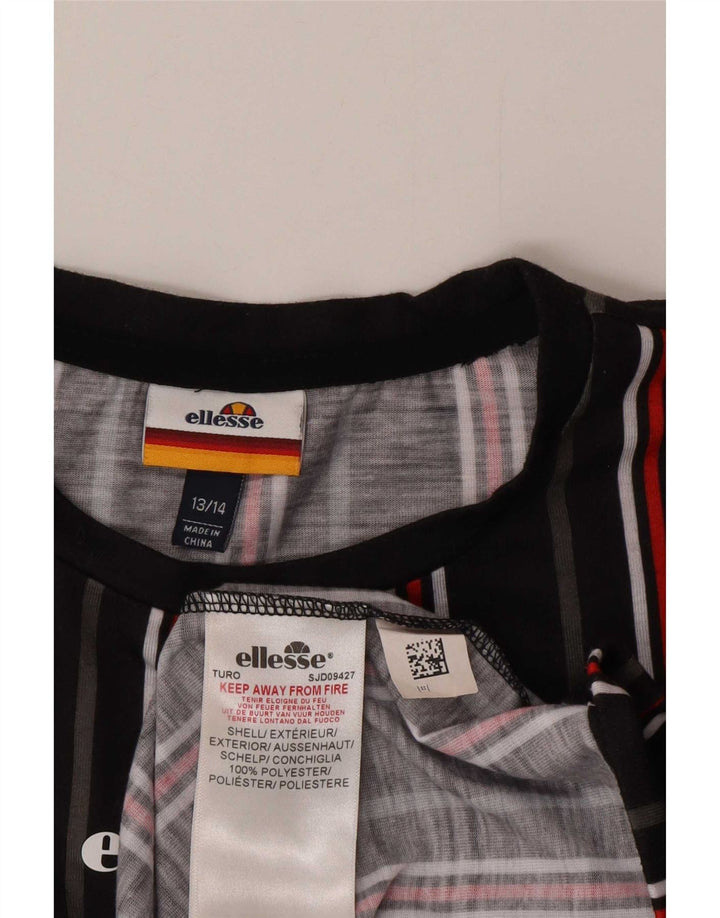 Ellesse Camiseta Niño Top 13-14 Años Negro Rayas Poliéster