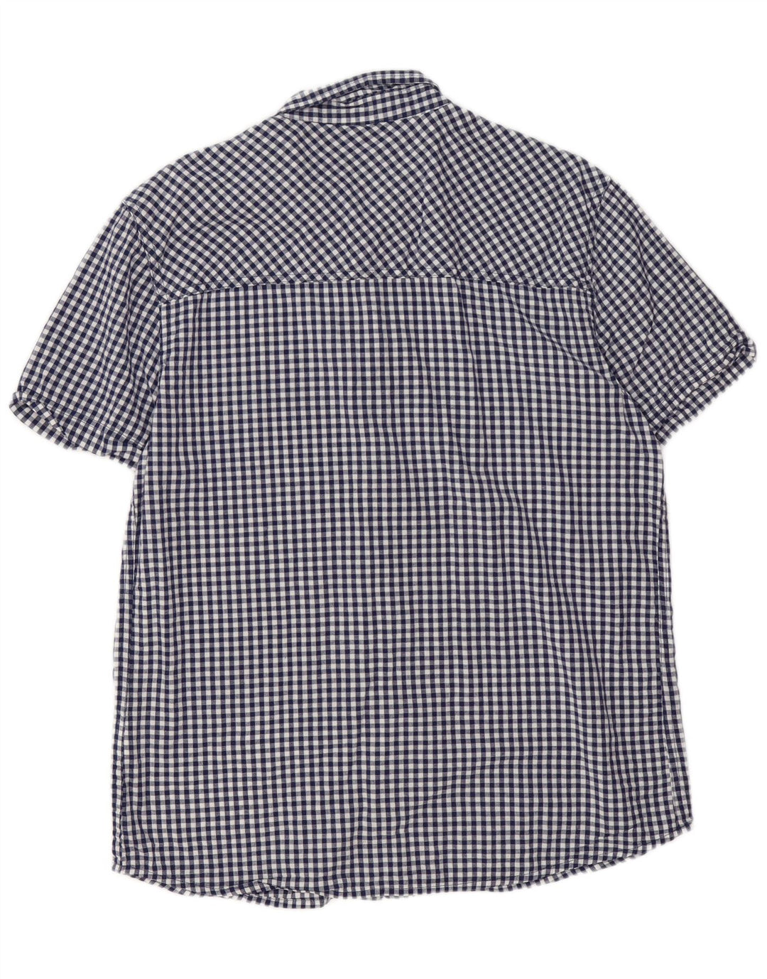 Camisa de manga corta para hombre Mountain Warehouse Large Algodón a cuadros azul marino
