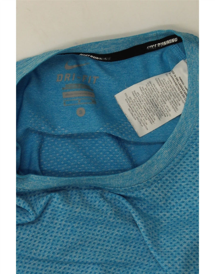 Camiseta Nike Dri Fit para hombre Top pequeño poliéster moteado azul