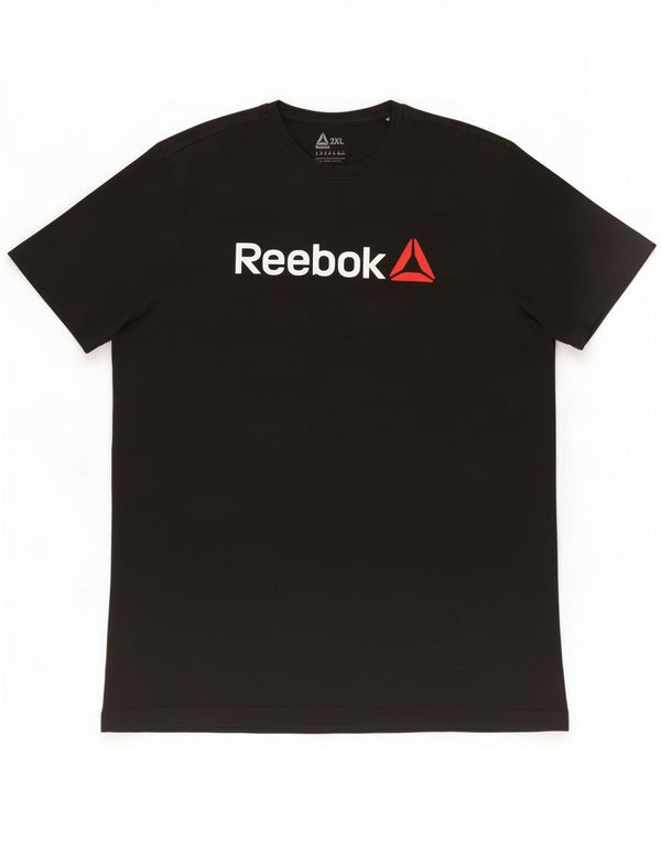 Reebok Camiseta gráfica para hombre Top 2XL Algodón negro